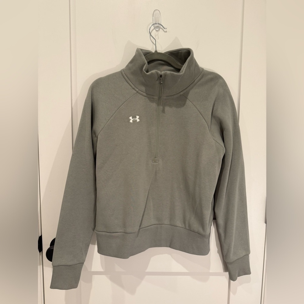 Under Armour Women's Olive Green Rival Fleece 1/2 Zip Size XS NWOT